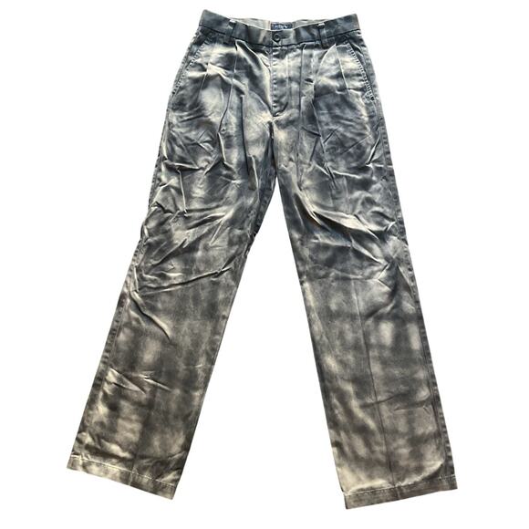 Dockers Y2K Straight Fit Pleated Tie-Dye Pants Brown Black W30 L32 - Picture 3 of 8